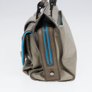 BALENCIAGA Turn Lock Chain Shoulder Bag Leather Beige Gray Silver Auth am6814V-4