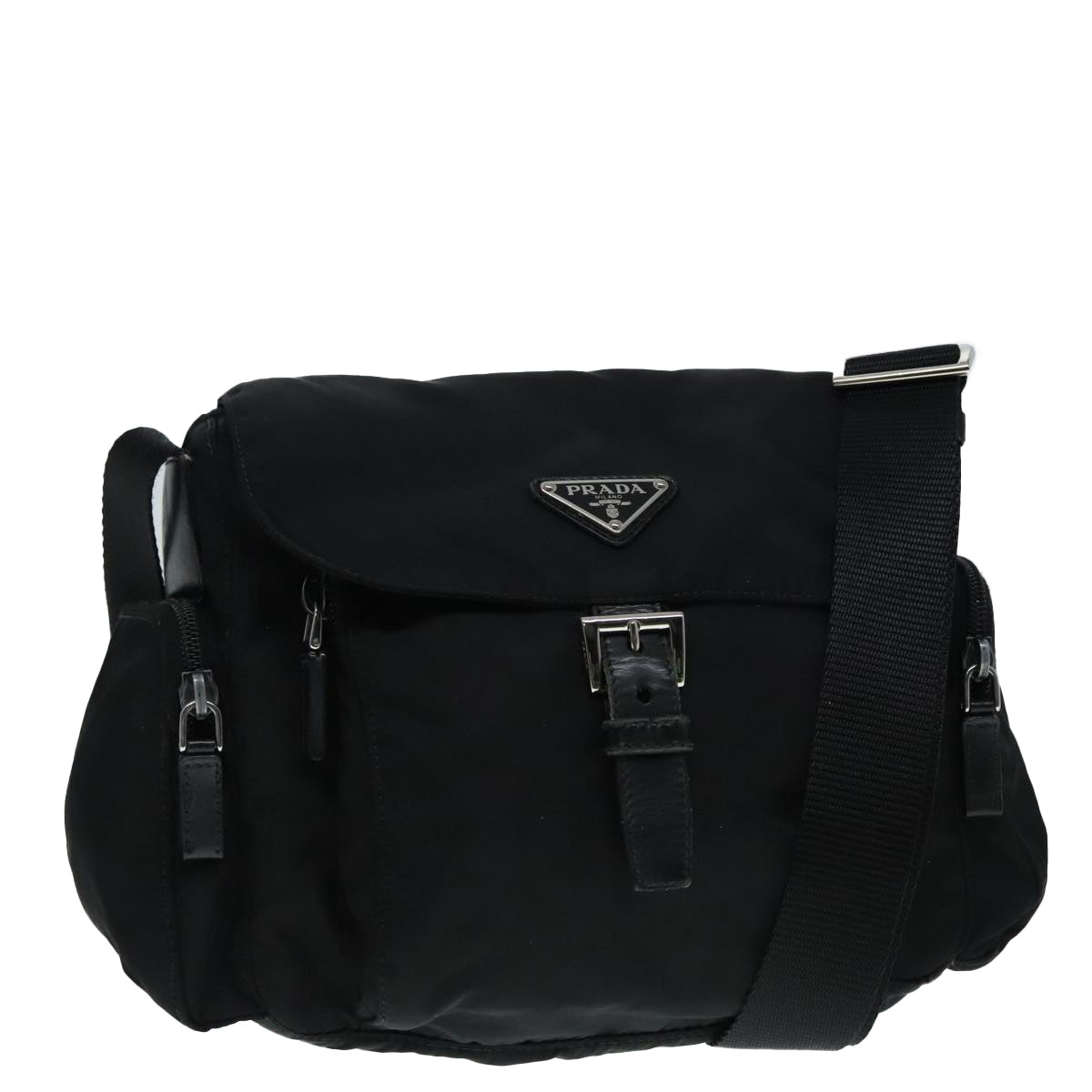 PRADA Shoulder Bag Nylon Black Auth am6829