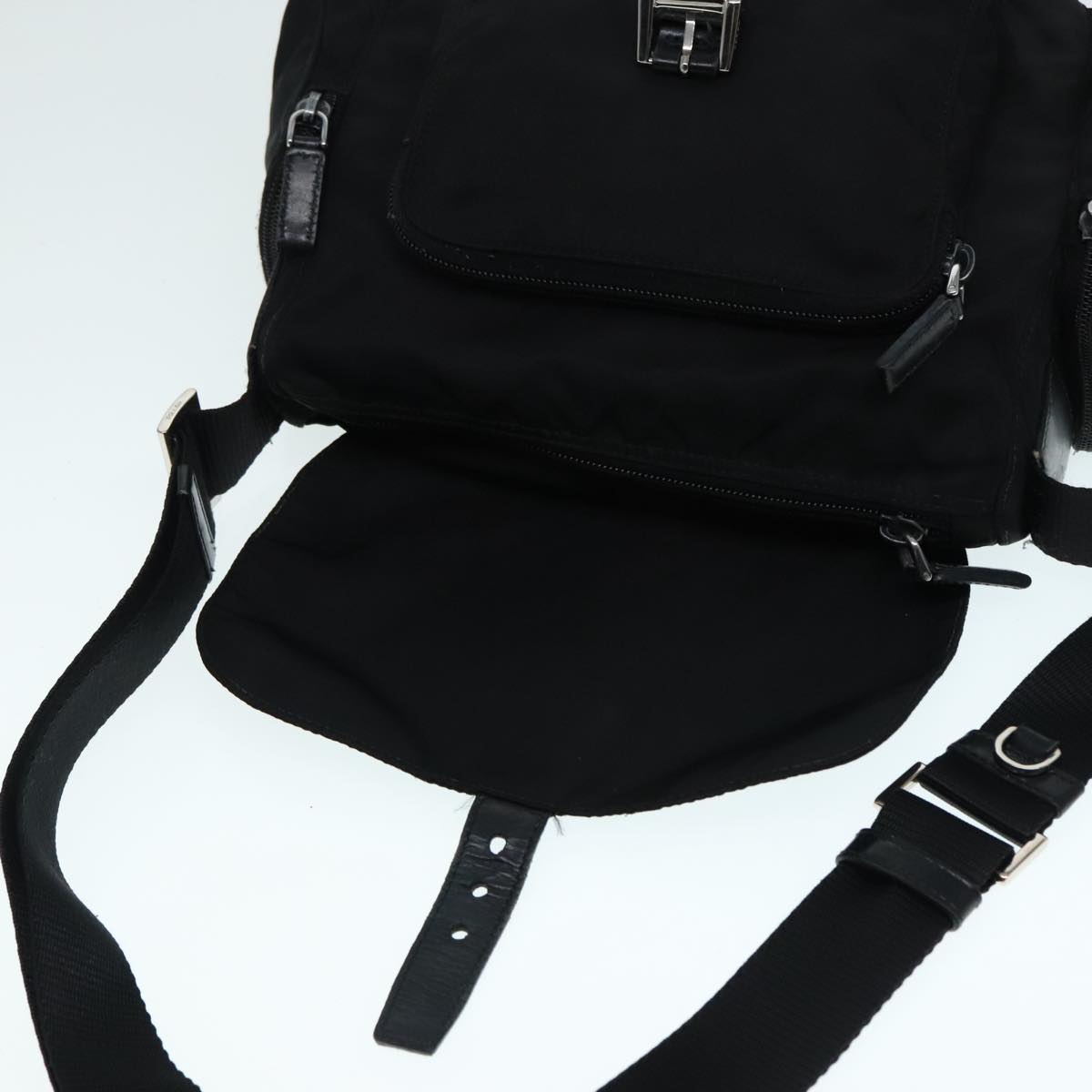 PRADA Shoulder Bag Nylon Black Auth am6829