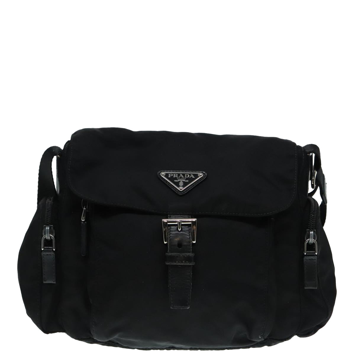 PRADA Shoulder Bag Nylon Black Auth am6829