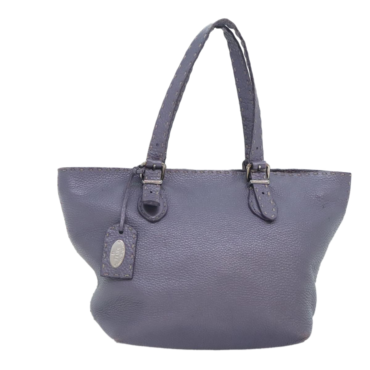 FENDI Celeria Tote Bag Leather Purple Auth am6831 - 0