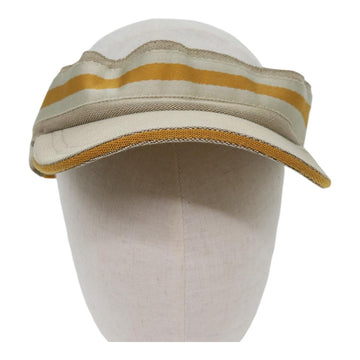 GUCCI GG Canvas Sherry Line Sun Visor M Beige Yellow Auth am6871 - 0