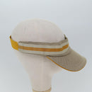 GUCCI GG Canvas Sherry Line Sun Visor M Beige Yellow Auth am6871-5