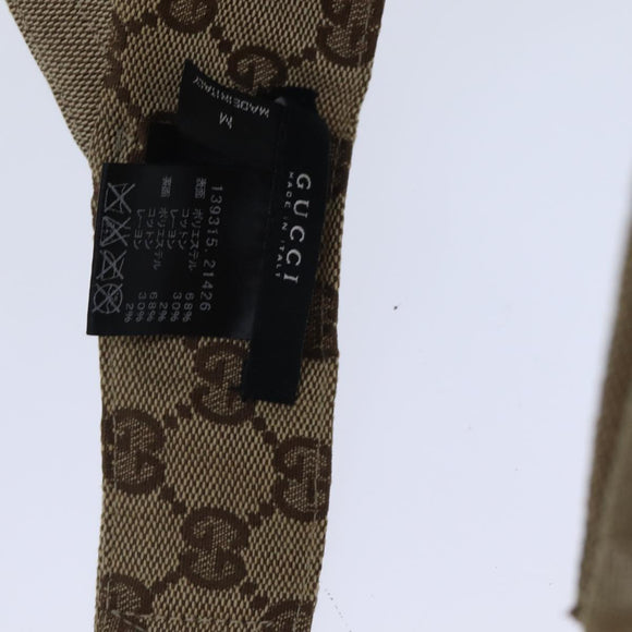 GUCCI GG Canvas Sherry Line Sun Visor M Beige Yellow Auth am6871