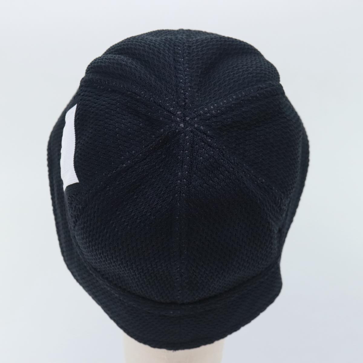 CHANEL Sports Line Hat cotton Black CC Auth am6872