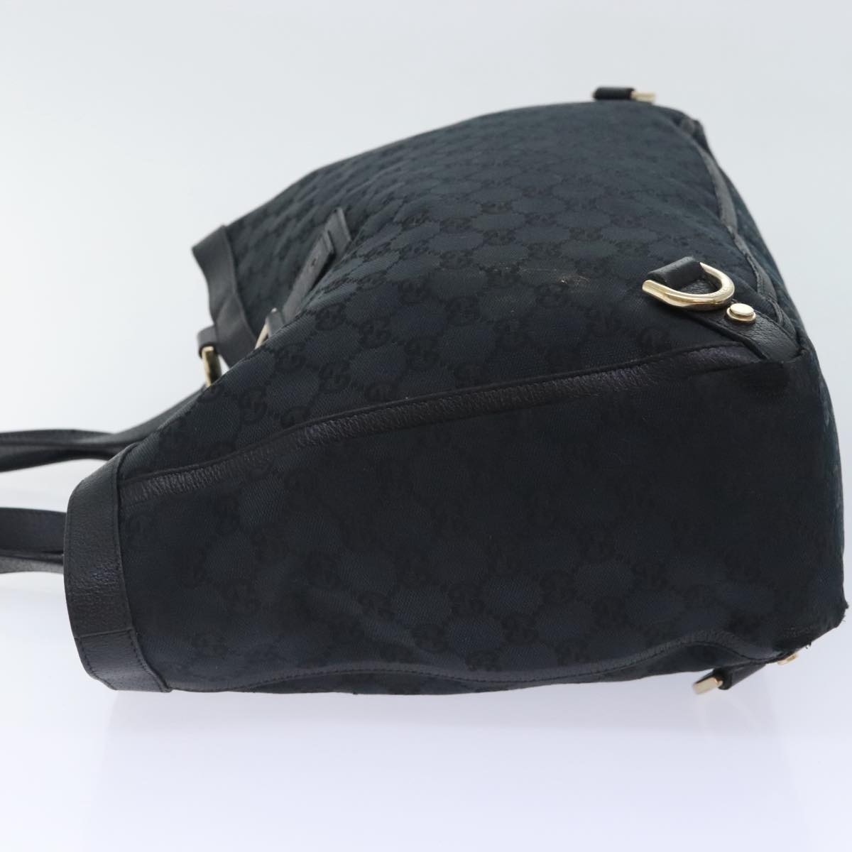 GUCCI GG Canvas Abbey Tote Bag Black Auth am6894