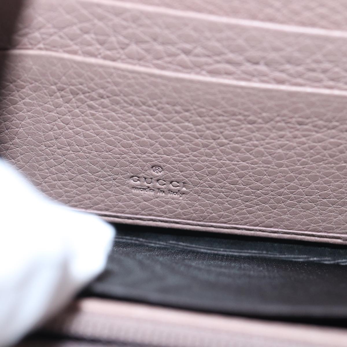 GUCCI Bamboo Wallet Leather Pink Gold 307984 Auth am6900