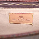 ETRO Paisley Hand Bag Leather Brown Auth am6904-9