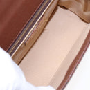 ETRO Paisley Hand Bag Leather Brown Auth am6904-10