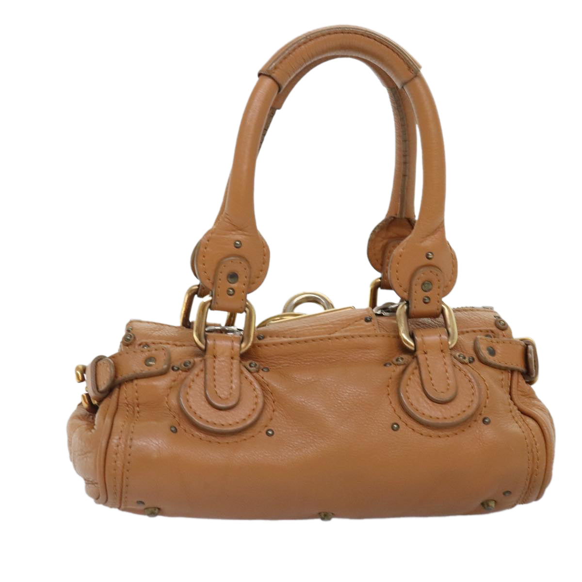 Chloe Paddington mini Hand Bag Leather Brown Auth am6913 - 0