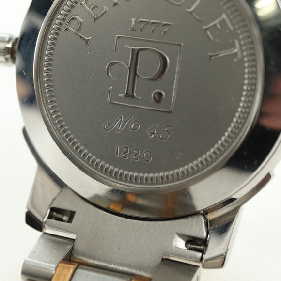 PERRELET Double Rotor Watch Two Tone Design No 45 Stainless Auth am6930SM