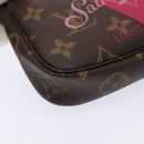 LOUIS VUITTON Monogram V line Mini Pochette Accessoires Pouch Pink Auth am6931SAV-15