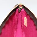 LOUIS VUITTON Monogram V line Mini Pochette Accessoires Pouch Pink Auth am6931SAV-20