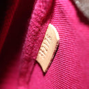 LOUIS VUITTON Monogram V line Mini Pochette Accessoires Pouch Pink Auth am6931SAV-11