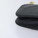 TORY BURCH Chain Shoulder Bag Leather Black Gold Auth am6939-14