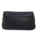 TORY BURCH Chain Shoulder Bag Leather Black Gold Auth am6939-2