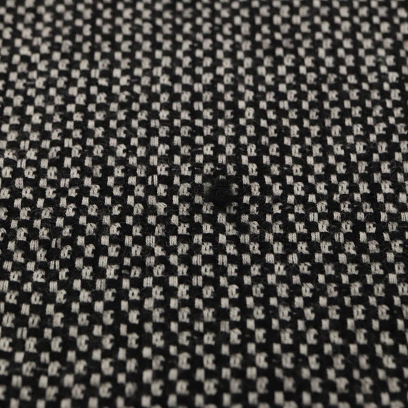 VERSACE Scarf Wool Black Auth am6943