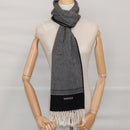 VERSACE Scarf Wool Black Auth am6943-17