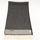 VERSACE Scarf Wool Black Auth am6943-8