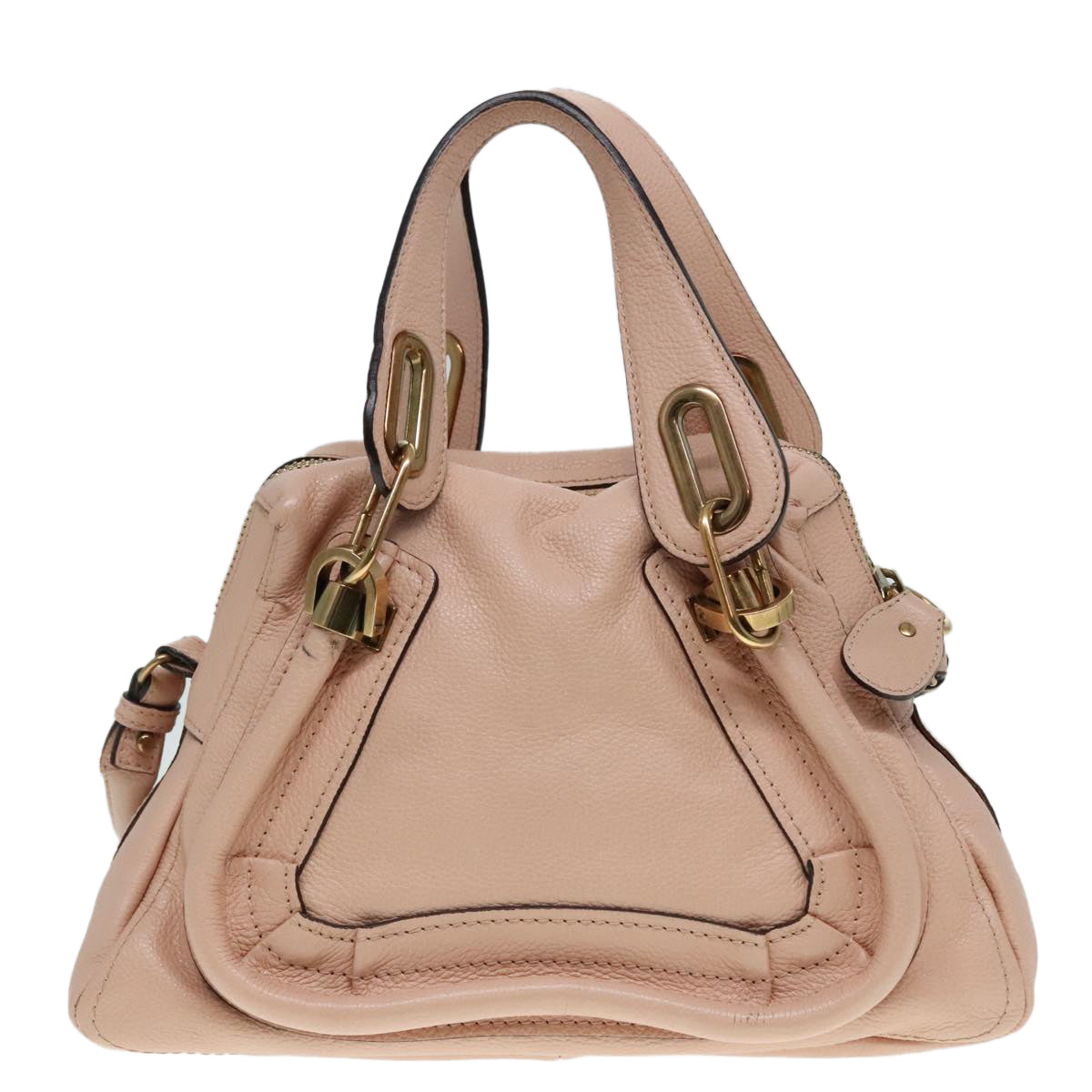 Chloe Paraty Hand Bag Leather 2way Pink Auth am6963 - 0