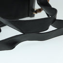 GUCCI Bamboo Backpack Leather Black Gold 008 2058 0016 Auth am6979-9