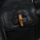 GUCCI Bamboo Rucksack Leder Schwarz Gold 008 2058 0016 Auth am6979-25