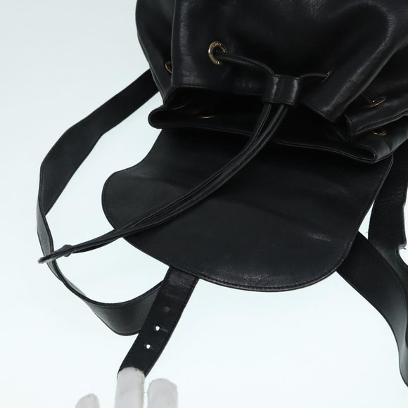 GUCCI Bamboo Rucksack Leder Schwarz Gold 008 2058 0016 Auth am6979