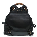 GUCCI Bamboo Rucksack Leder Schwarz Gold 008 2058 0016 Auth am6979-2