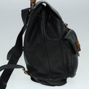 GUCCI Bamboo Rucksack Leder Schwarz Gold 008 2058 0016 Auth am6979-4