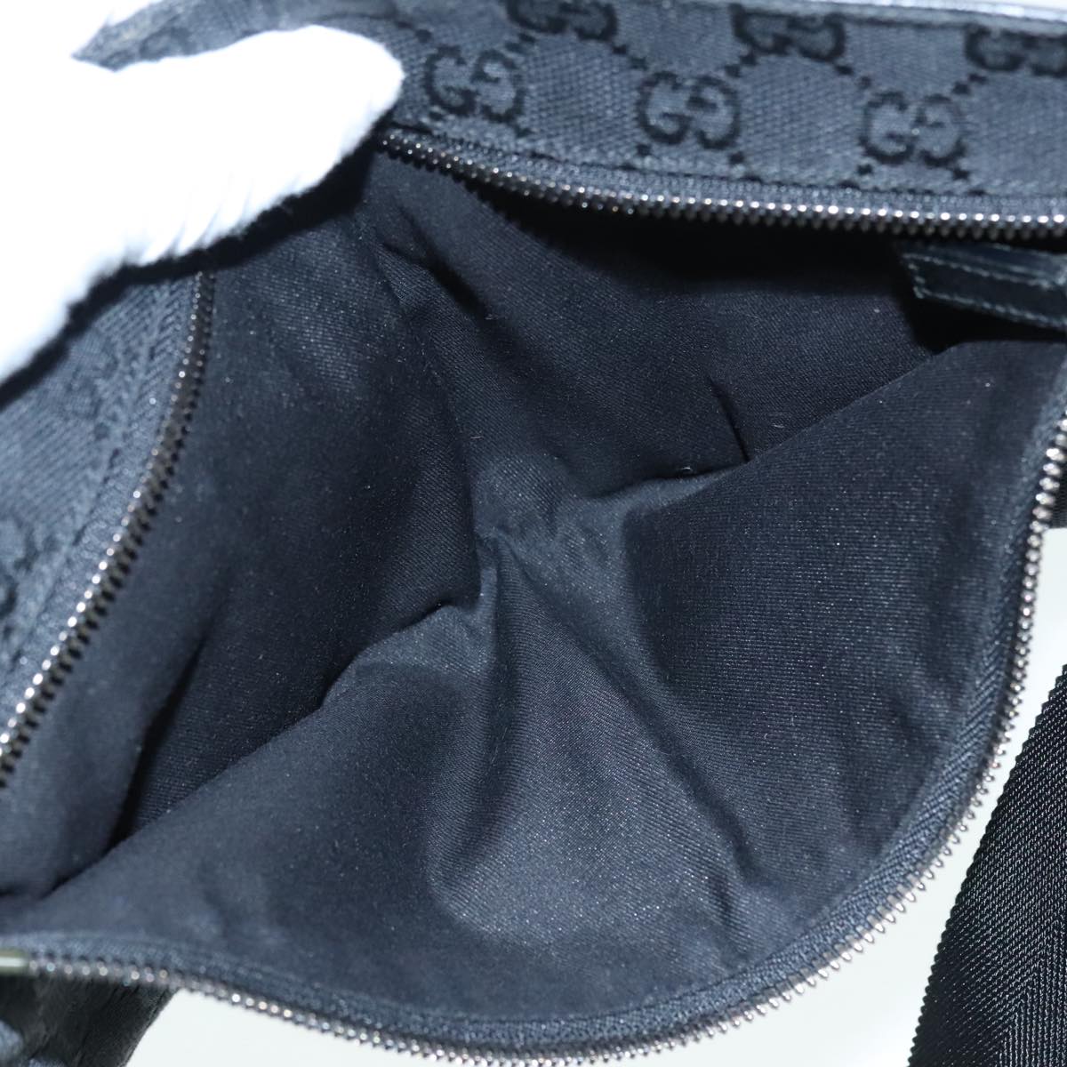 GUCCI GG Canvas Waist bag Black Auth am6986