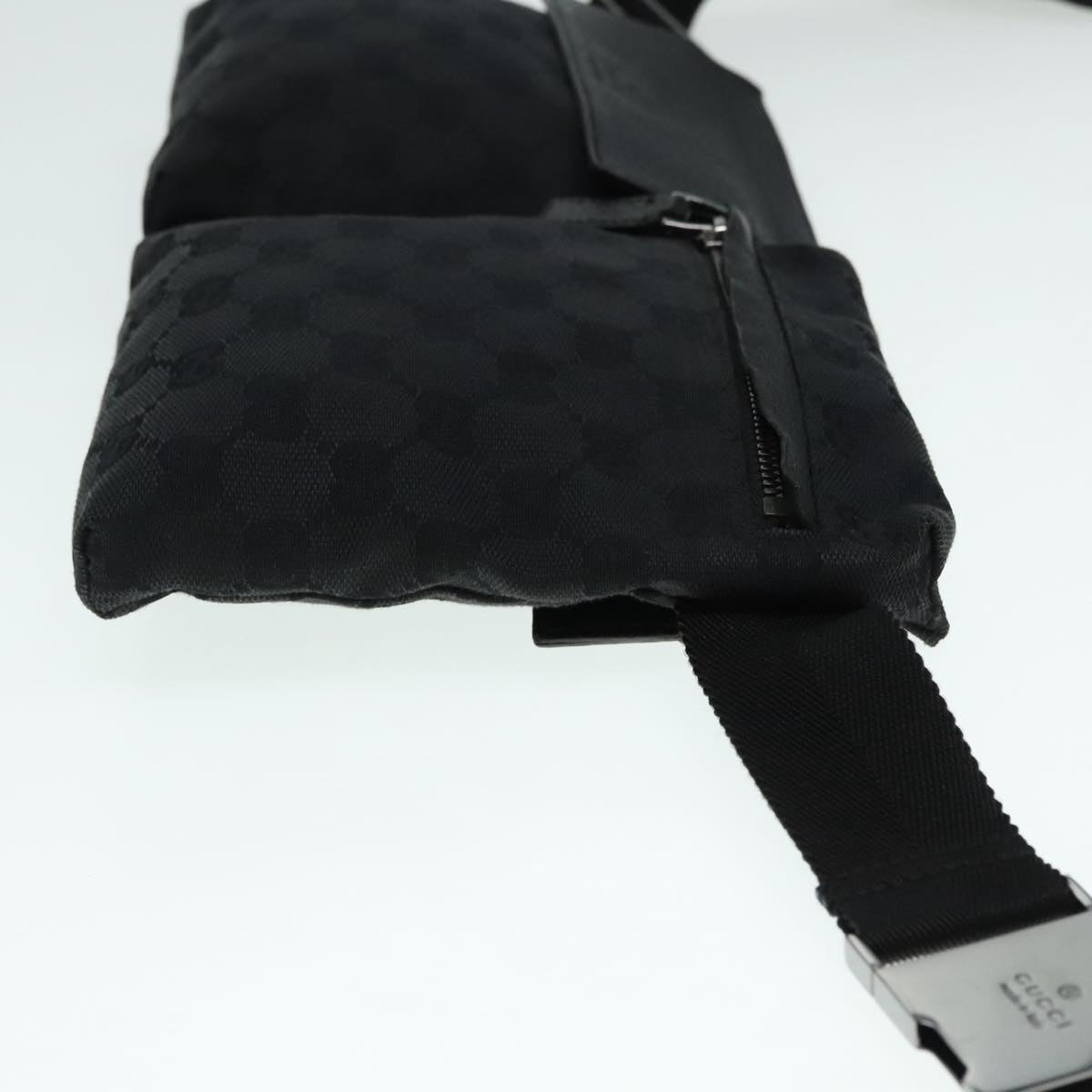 GUCCI GG Canvas Waist bag Black Auth am6986