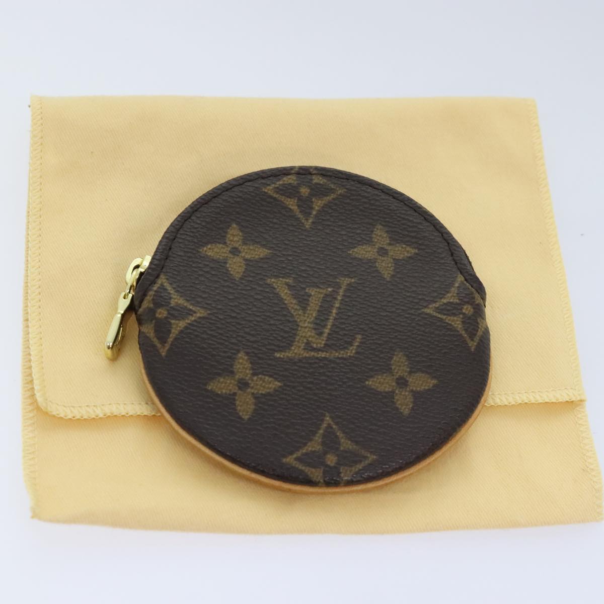 LOUIS VUITTON Monogram Porte Monnaie Rond Coin Purse M61926 LV Auth am6994