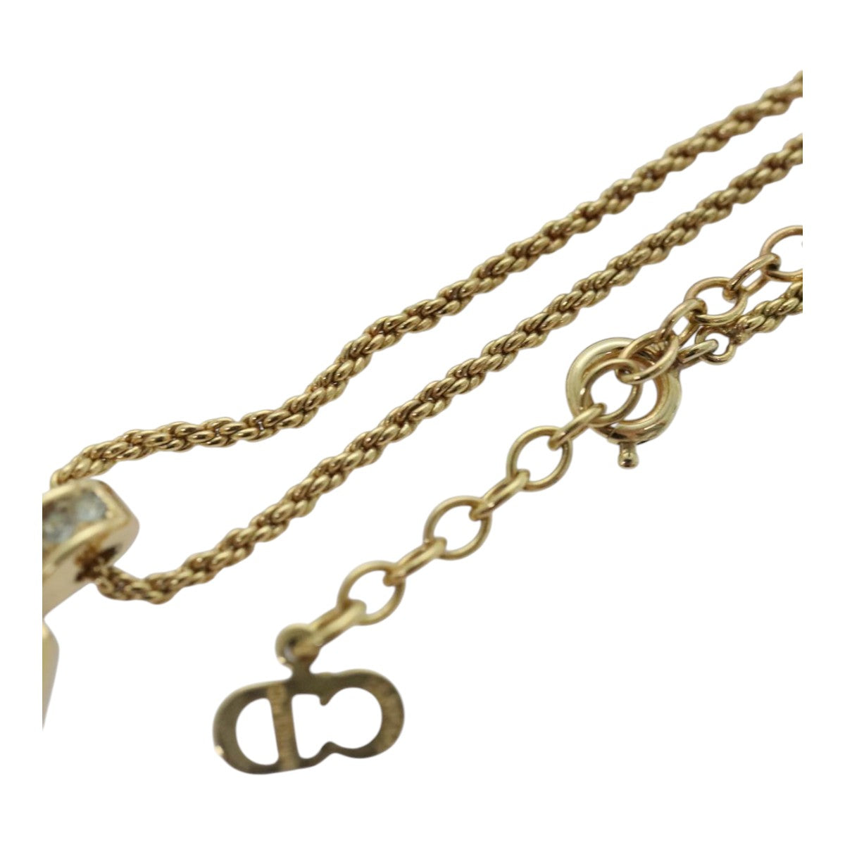 Christian Dior Necklace metal set Gold Tone Auth am6998