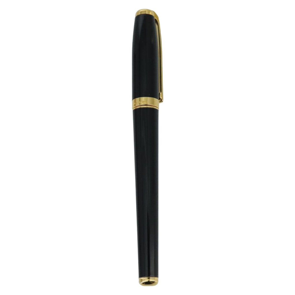 S.T. Dupont Ball Point Pen plastic Black Gold Auth am7005