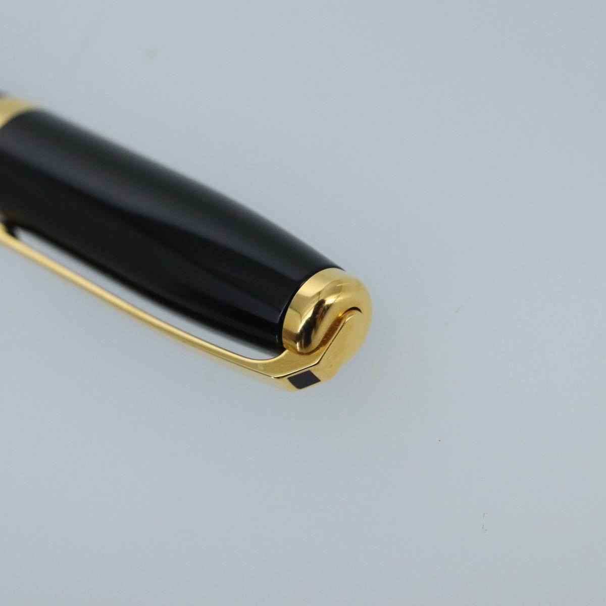 S.T. Dupont Ball Point Pen plastic Black Gold Auth am7005