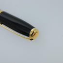 S.T. Dupont Ball Point Pen plastic Black Gold Auth am7005-4