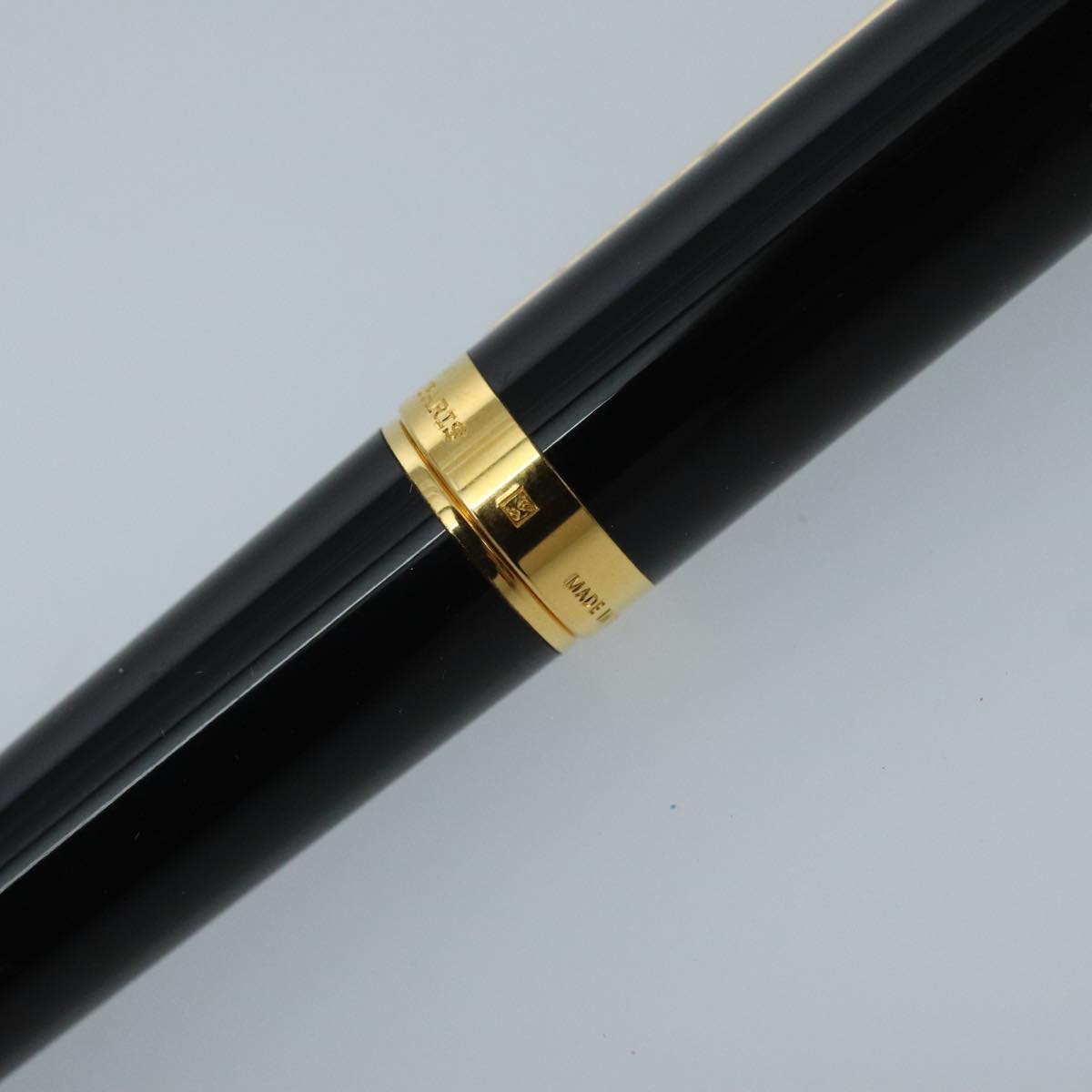 S.T. Dupont Ball Point Pen plastic Black Gold Auth am7005