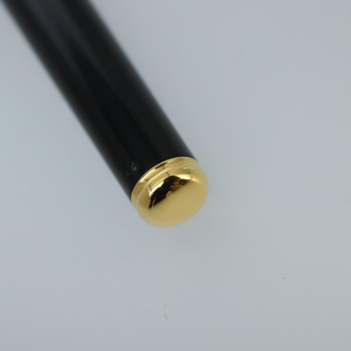 S.T. Dupont Ball Point Pen plastic Black Gold Auth am7005