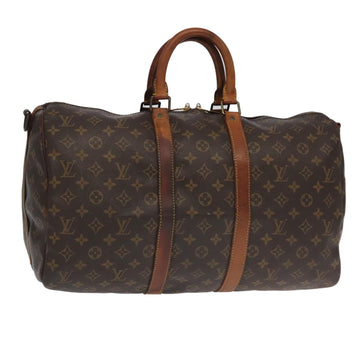 LOUIS VUITTON Monogram Keepall Bandouliere 45 Boston Bag M41418 LV Auth am7009