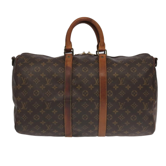 LOUIS VUITTON Monogram Keepall Bandouliere 45 Boston Bag M41418 LV Auth am7009