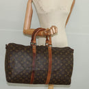 LOUIS VUITTON Monogram Keepall Bandouliere 45 Boston Bag M41418 LV Auth am7009-21