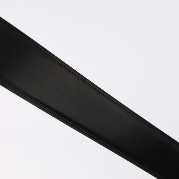 HERMES Constance belt Belt Leather 42.9"""""""" Black Gold Auth am7024AM