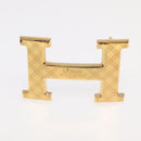 HERMES Constance belt Belt Leather 42.9"""""""" Black Gold Auth am7024AM-11