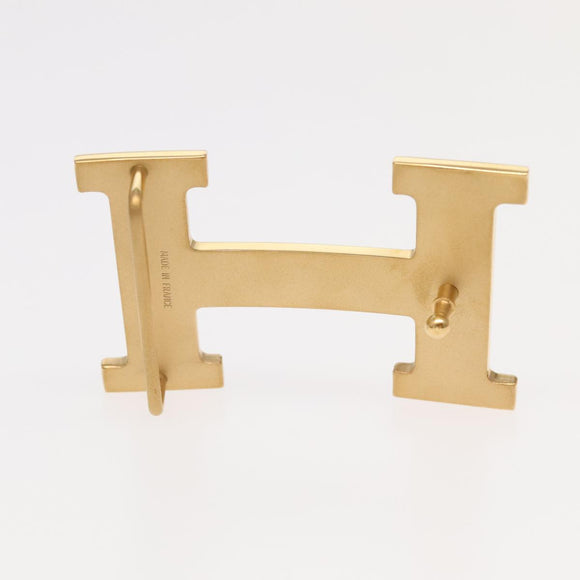 HERMES Constance belt Belt Leather 42.9"""""""" Black Gold Auth am7024AM