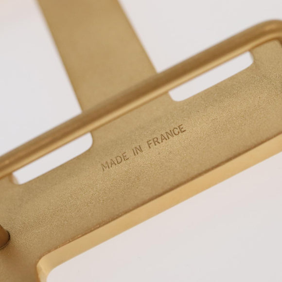 HERMES Constance belt Belt Leather 42.9"""""""" Black Gold Auth am7024AM