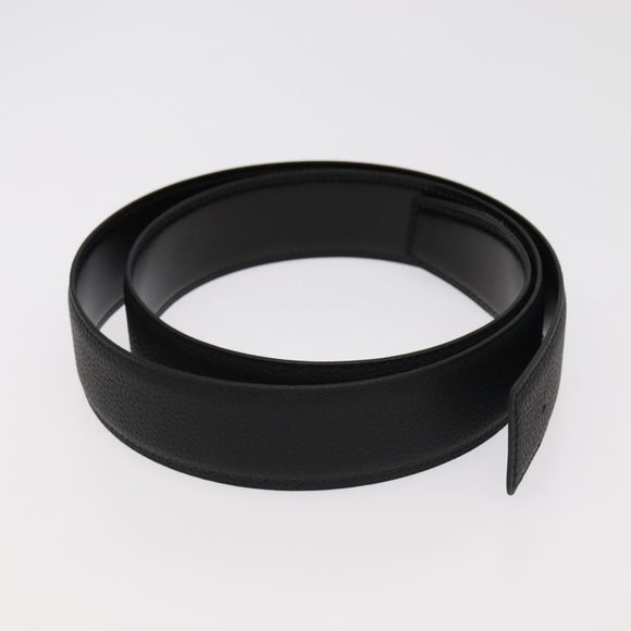 HERMES Constance belt Belt Leather 42.9"""""""" Black Gold Auth am7024AM