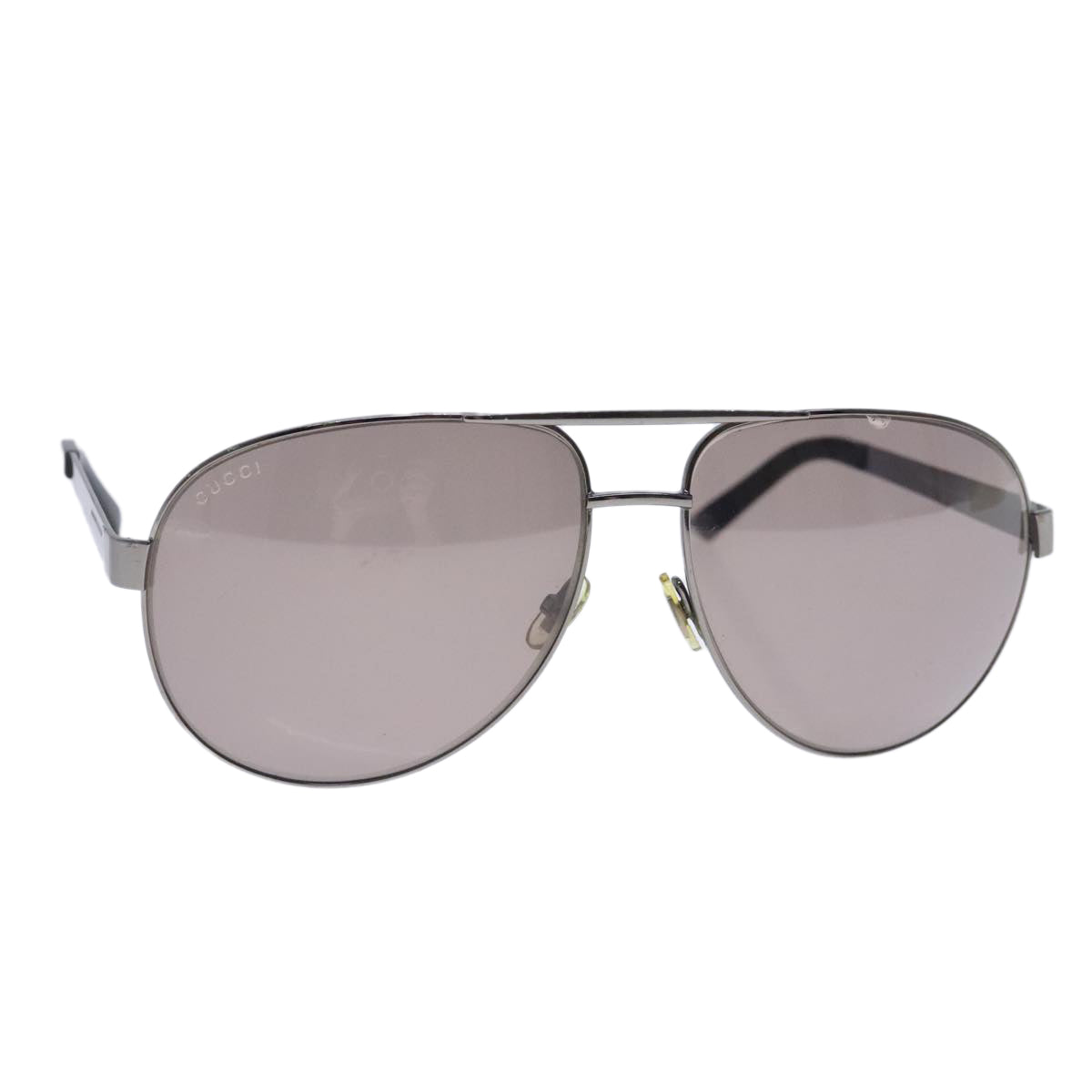 GUCCI Sunglasses metal Silver Auth am7026