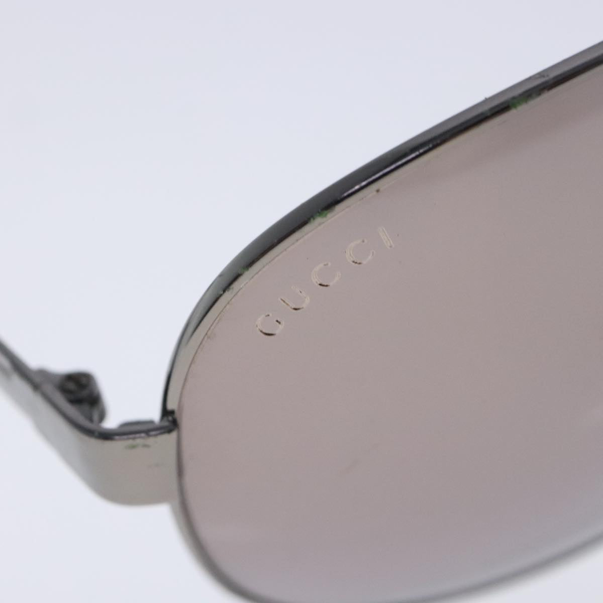 GUCCI Sunglasses metal Silver Auth am7026