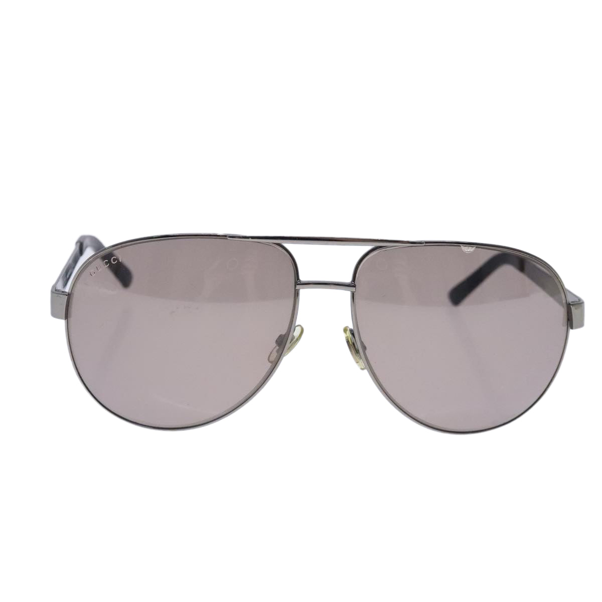 GUCCI Sunglasses metal Silver Auth am7026