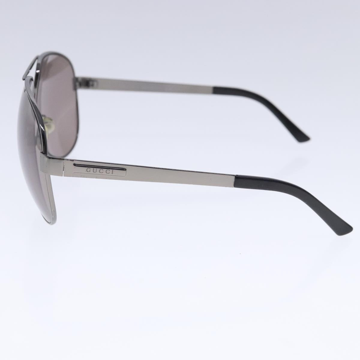 GUCCI Sunglasses metal Silver Auth am7026